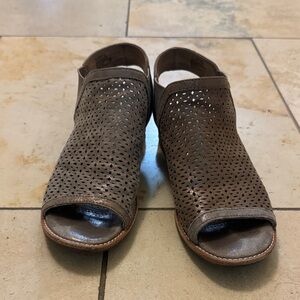 Sofft Taupe Perforated Mules